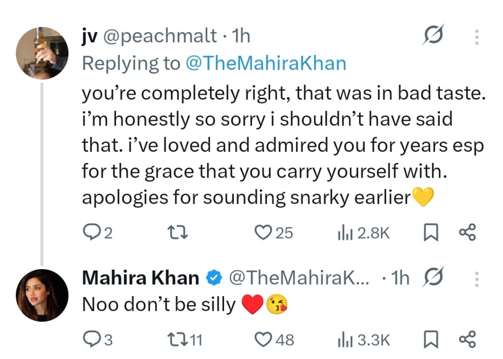Mahira Khan Responds to Eyebrow Lift Rumors