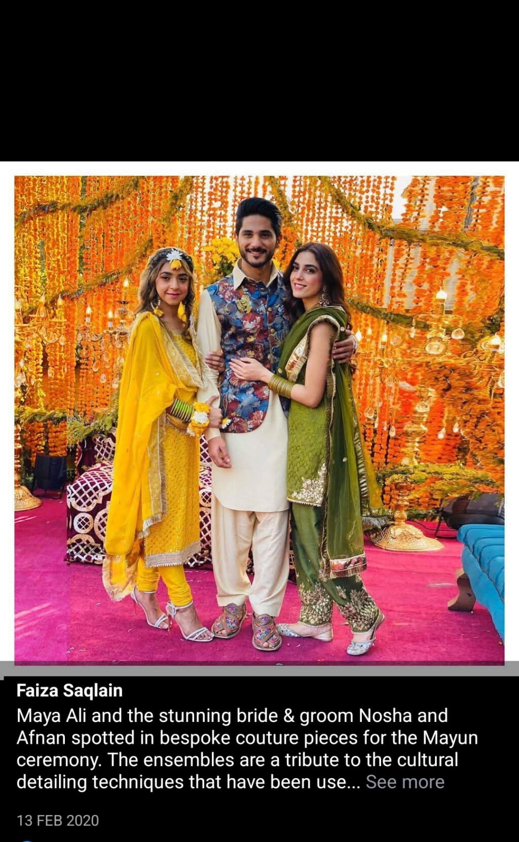 Faiza Saqlain Accuses Maya Ali for Copying Her Designs