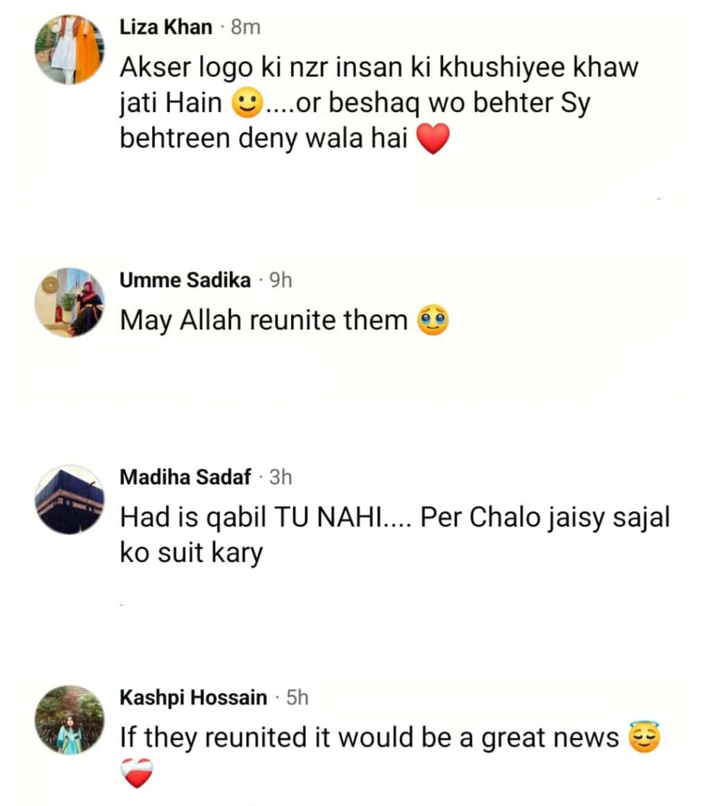 Sajal Aly Following Ahad Raza Mir on X Sparks Debate