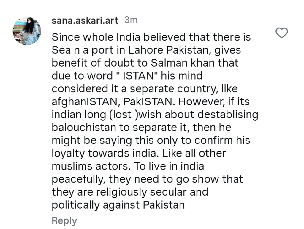 Salman Khan’s Statement About Balochistan Slammed By Pakistanis