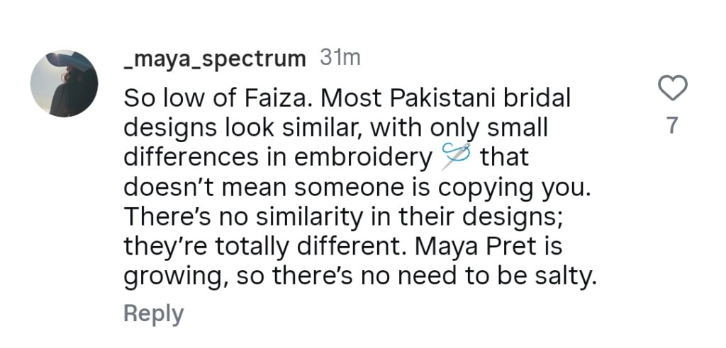 Faiza Saqlain Accuses Maya Ali for Copying Her Designs