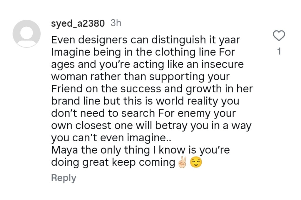 Faiza Saqlain Accuses Maya Ali for Copying Her Designs