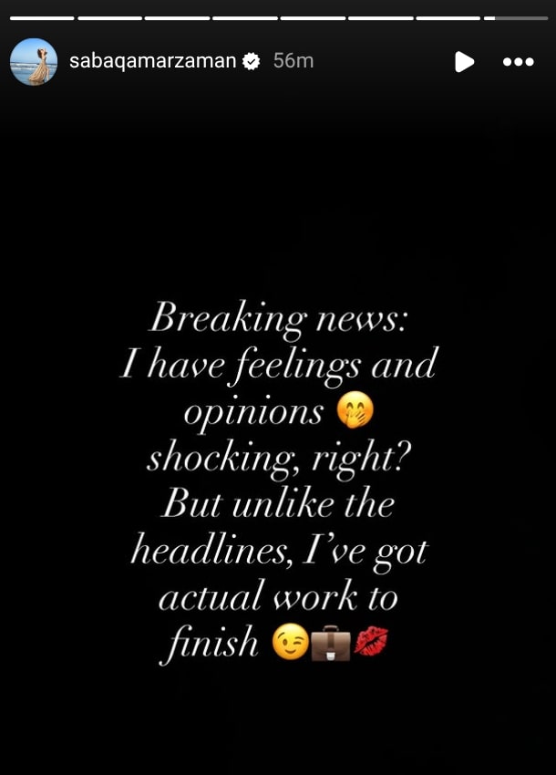 Saba Qamar Replies To Criticism On Anti-Karachi Comment