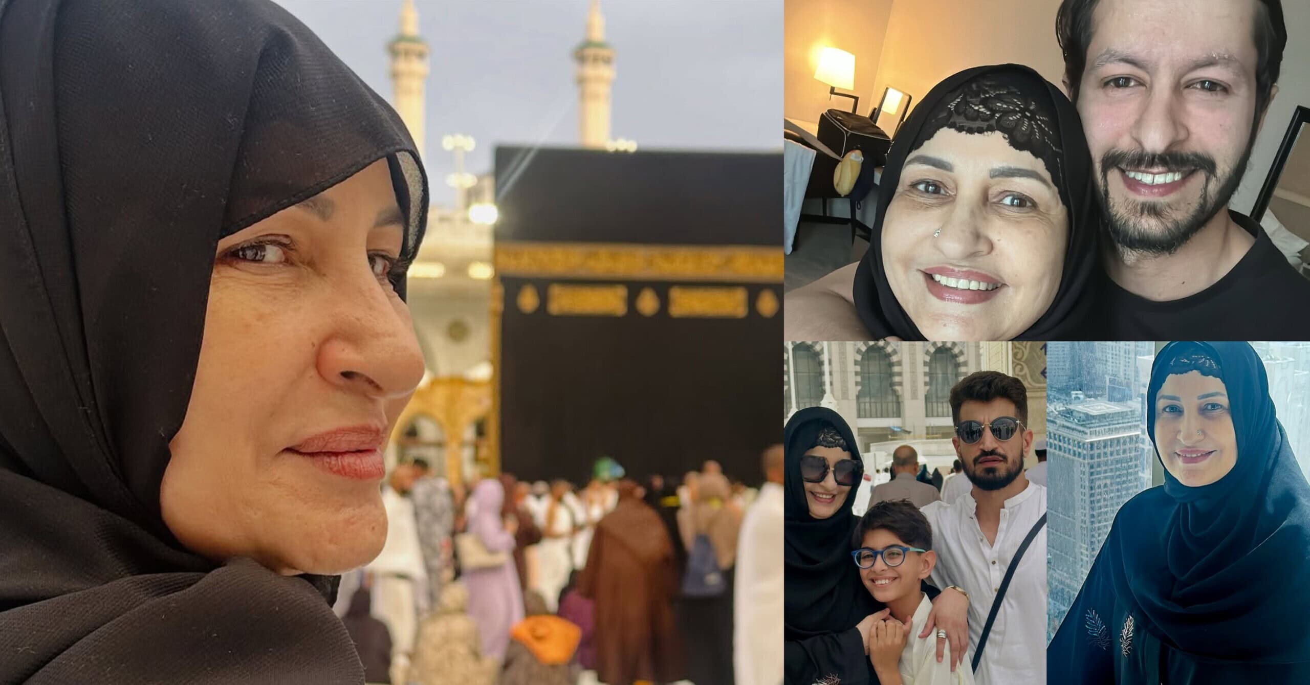 Saba Faisal Performs Umrah with Sons & Grandson