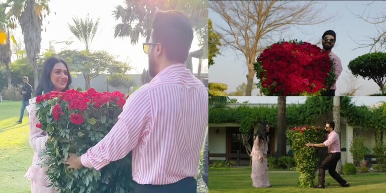 Falak Shabir Sweet Surprise for Wife Sarah Khan Wins Public