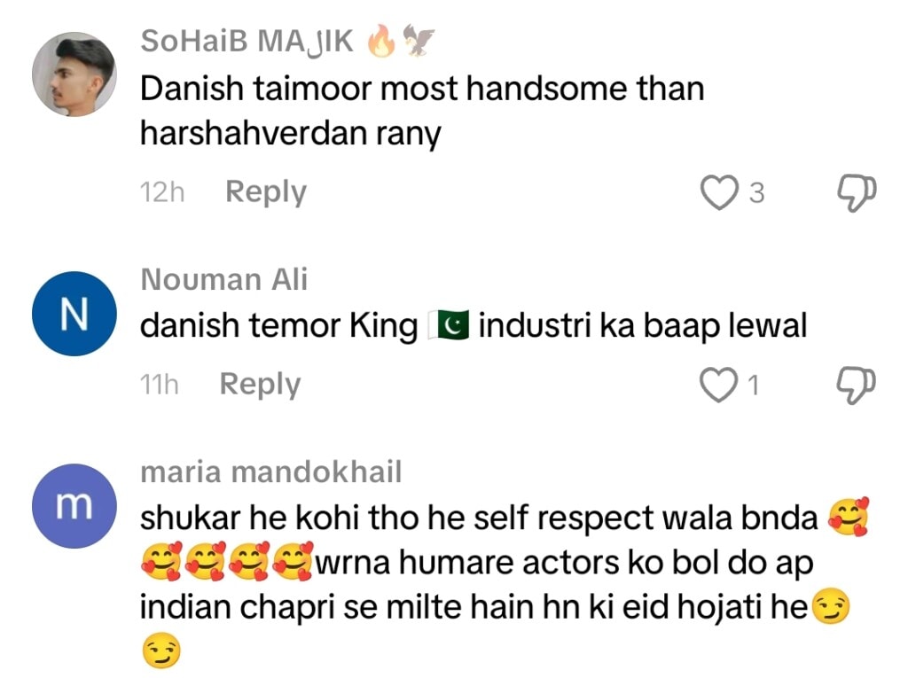 Danish Taimoor’s Witty Reply to Comparisons with Harshvardan Rane