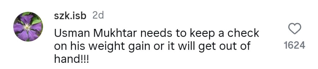 Usman Mukhtar’s Weight Gain Sparks Online Debate