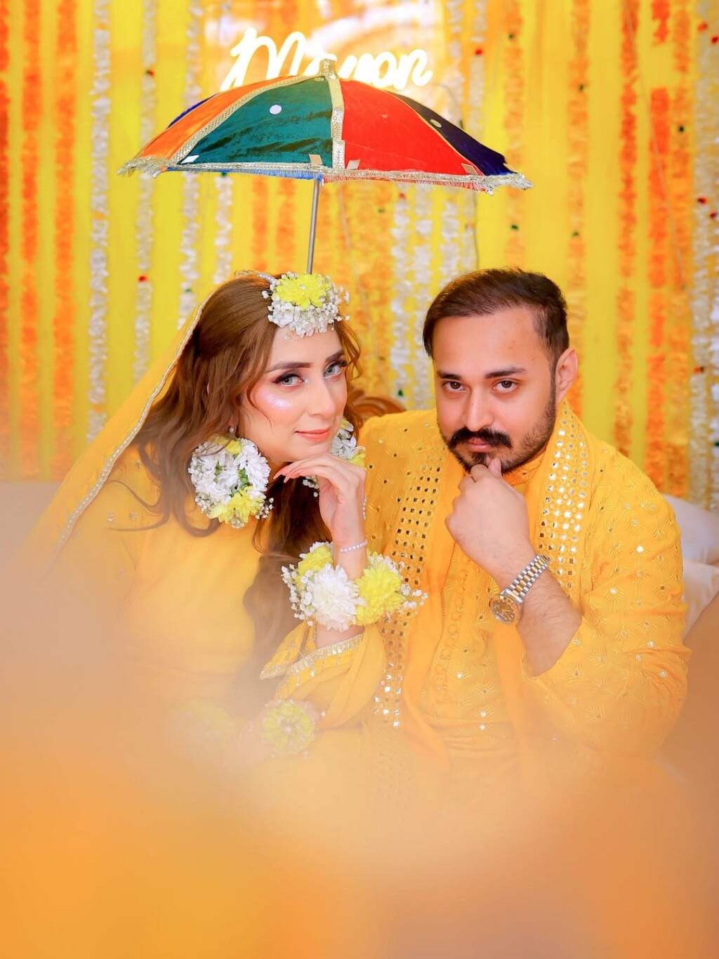 Dr Nabiha Ali Khan & Haris Khokhar Mayon Pictures & Videos