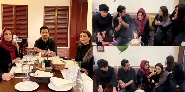 Iqrar Ul Hassan & His Wives Celebrate Farah Yousaf’s Birthday