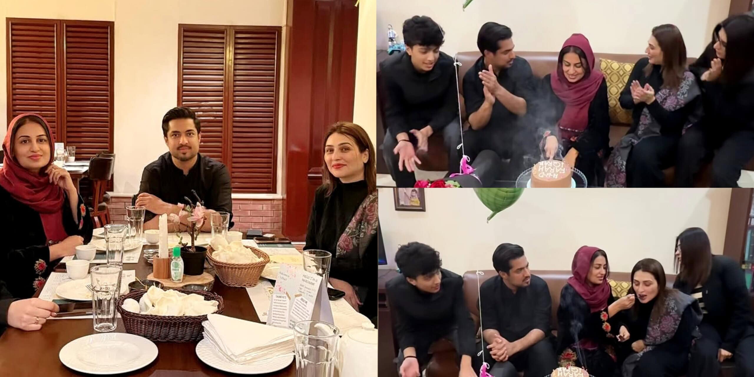 Iqrar Ul Hassan & His Wives Celebrate Farah Yousaf’s Birthday