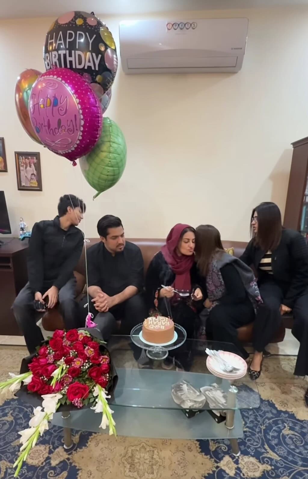 Iqrar Ul Hassan & His Wives Celebrate Farah Yousaf’s Birthday