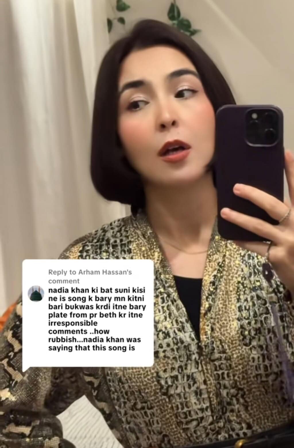 Natasha Baig’s Take on Nadia Khan’s Downfall