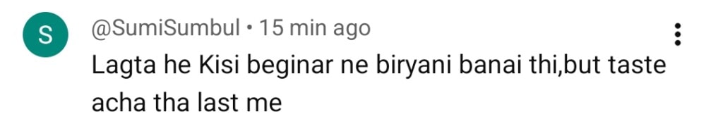 Biryani Last Episode Public Reaction