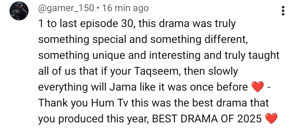 Jama Taqseem Last Episode: Public Reaction