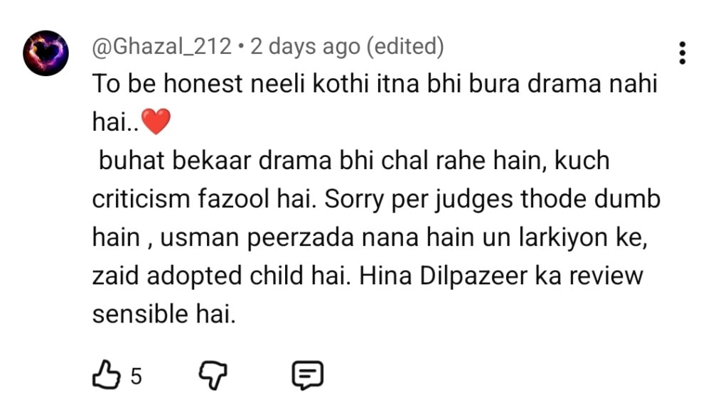 Neeli Kothi Viewers Bash Nadia Khan for Coming Unprepared in Review Show