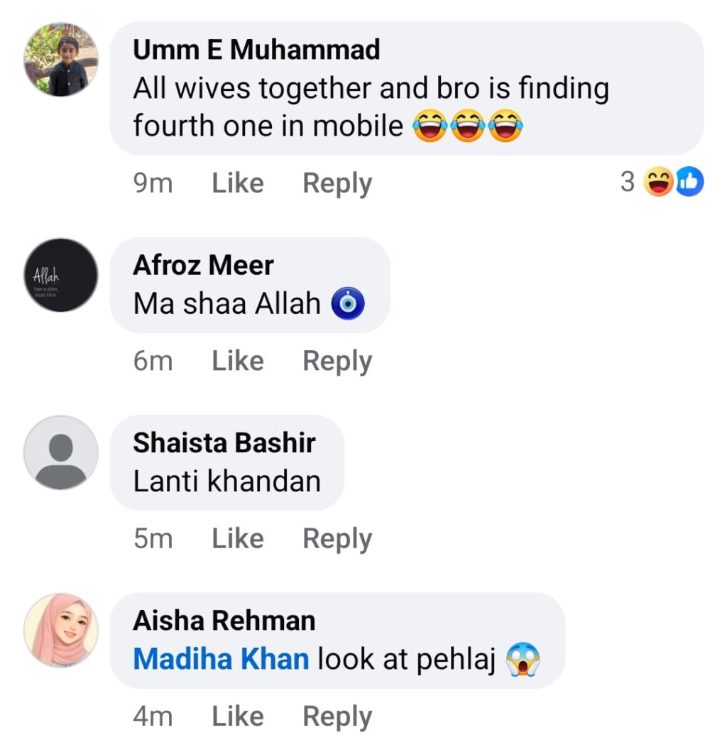 Iqrar Ul Hassan Spotted Dining Out With His Three Wives