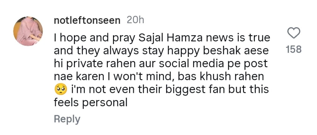 Sajal Ali & Hamza Sohail Marriage News Excites Fans