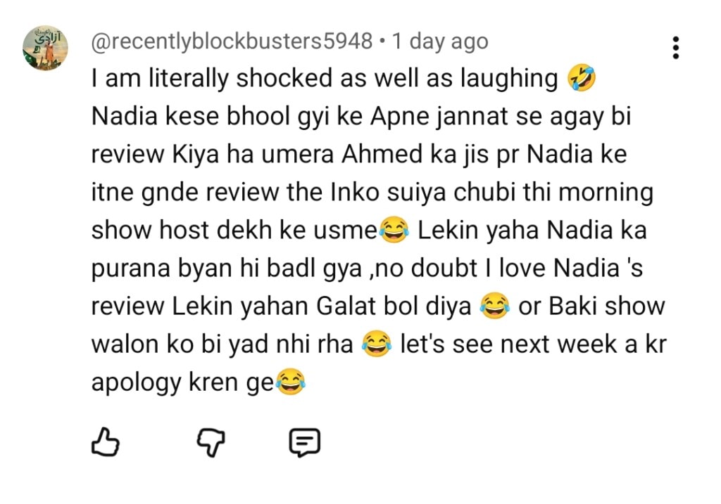 Nadia Khan Faces Backlash For Taking U-turn About Writer Umera Ahmed