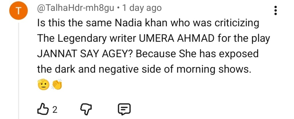 Nadia Khan Faces Backlash For Taking U-turn About Writer Umera Ahmed