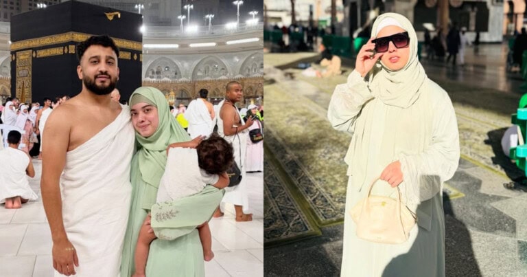 Arisha Razi Khan Performs Umrah With Husband & Son