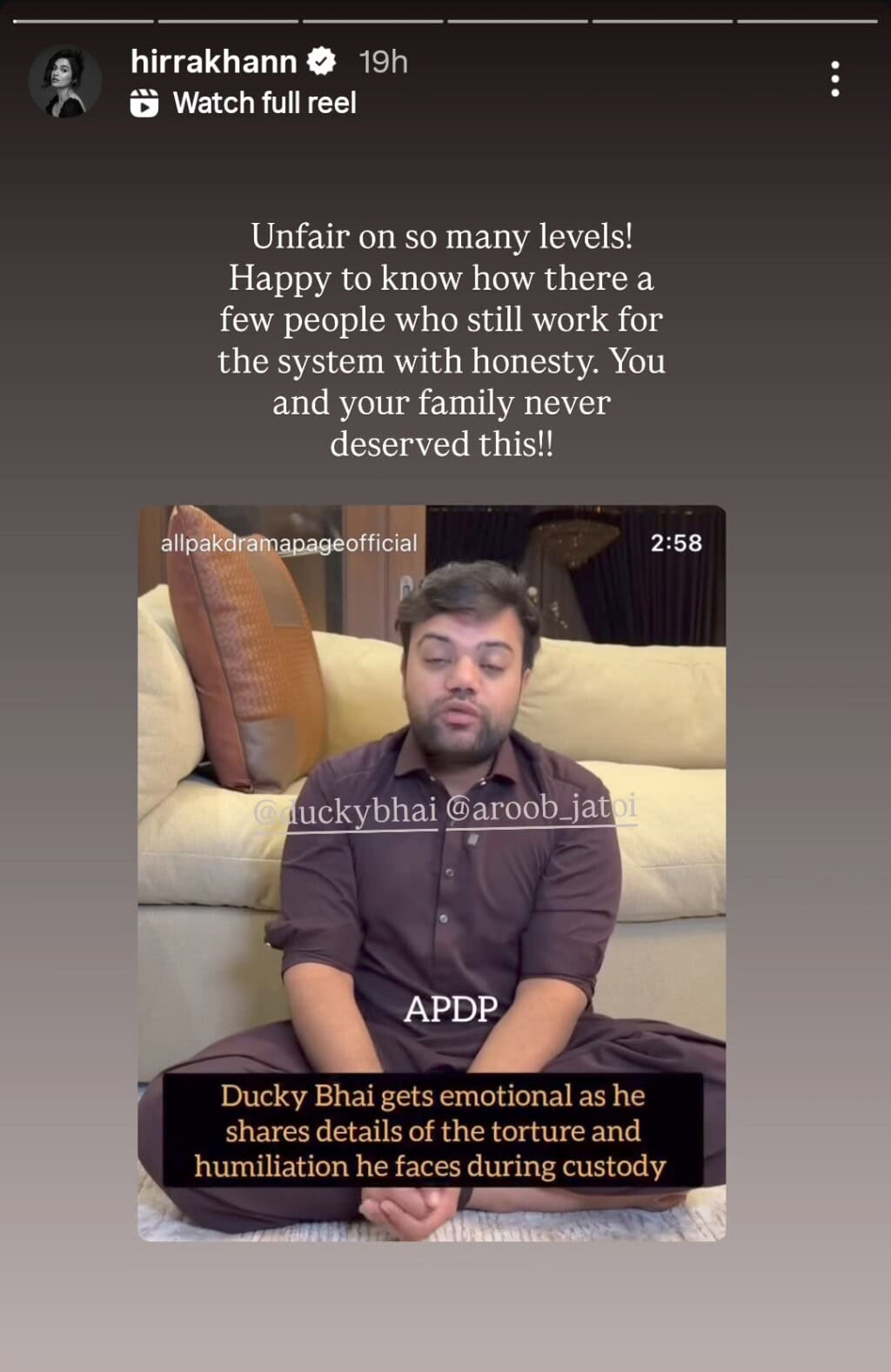 Pakistani Celebrities Support Ducky Bhai