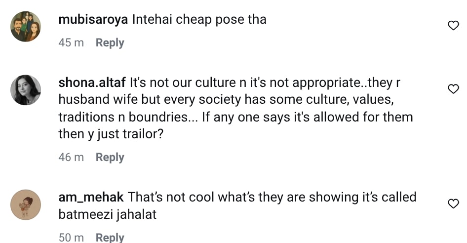 Public Divided Over Hina Niazi Kissing Her Husband