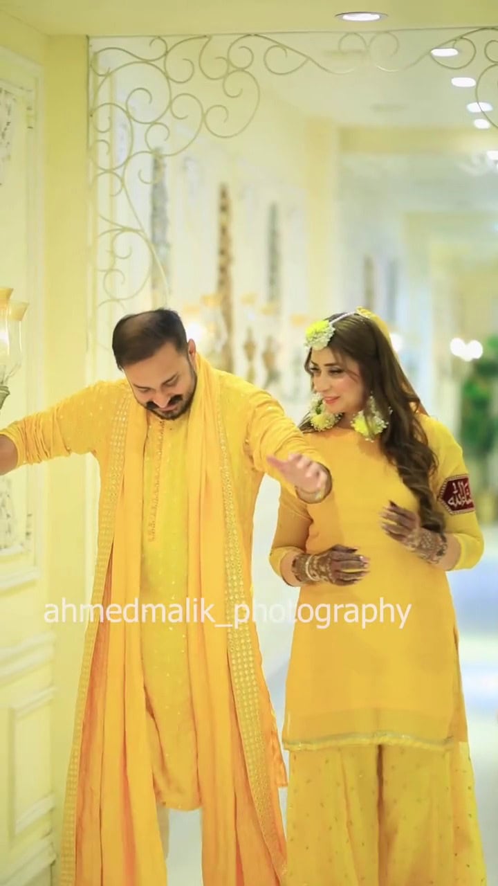 Dr Nabiha Ali Khan & Haris Khokhar Mayon Pictures & Videos