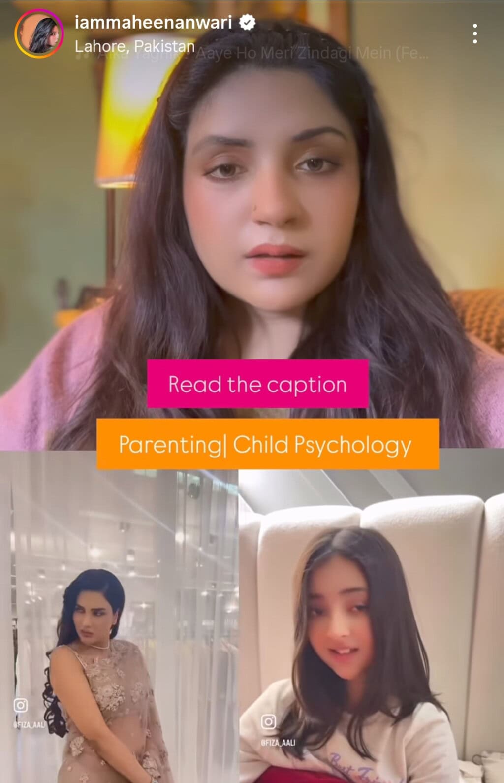 Renowned Psychologist Calls Out Fiza Ali For Using Daughter for Views