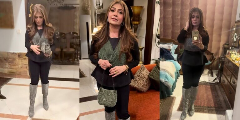 Amber Khan’s Glittery New Year Look Draws Hilarious Reactions