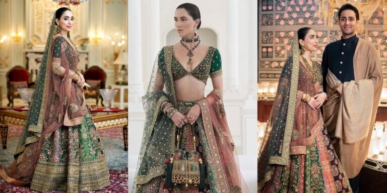 Junaid Safdar Wife Shanzay Ali Rohail Mehndi Outfit Details