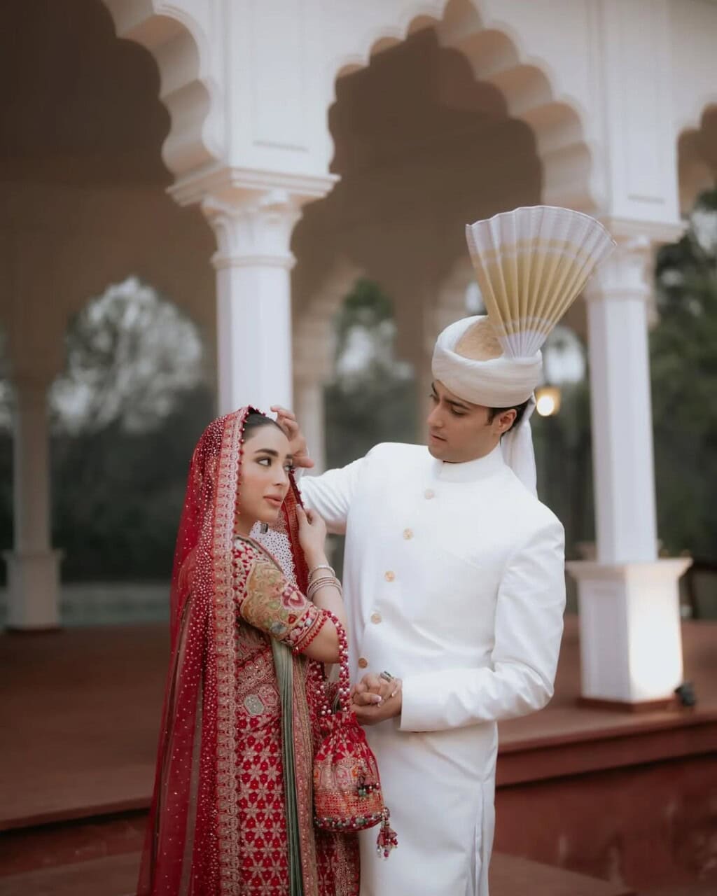 Junaid Safdar Wife Shanzay Ali Rohail Barat Outfit Details