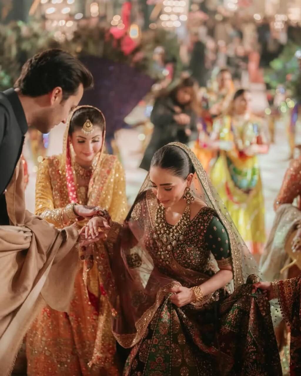 Junaid Safdar Wife Shanzay Ali Rohail Mehndi Outfit Details