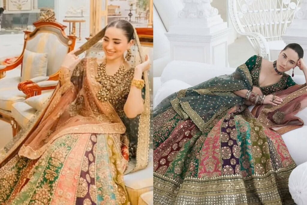 Junaid Safdar Wife Shanzay Ali Rohail Mehndi Outfit Details