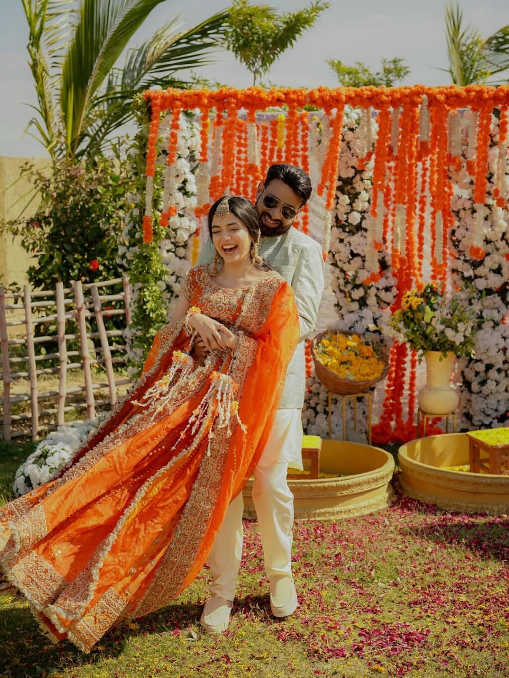 Laiba Khan Haldi Event Photoshoot with Husband