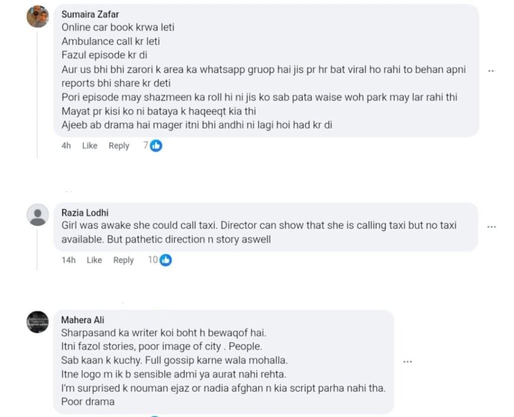 Fans Slam Hafsa’s Mother for Not Calling an Ambulance in Sharpasand