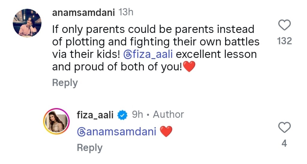 Fiza Ali Responds After her Daughter Attends Father’s Marriage