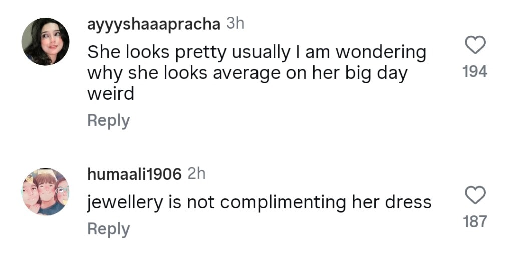 Hina Afridi’s Bridal Look Under Scrutiny