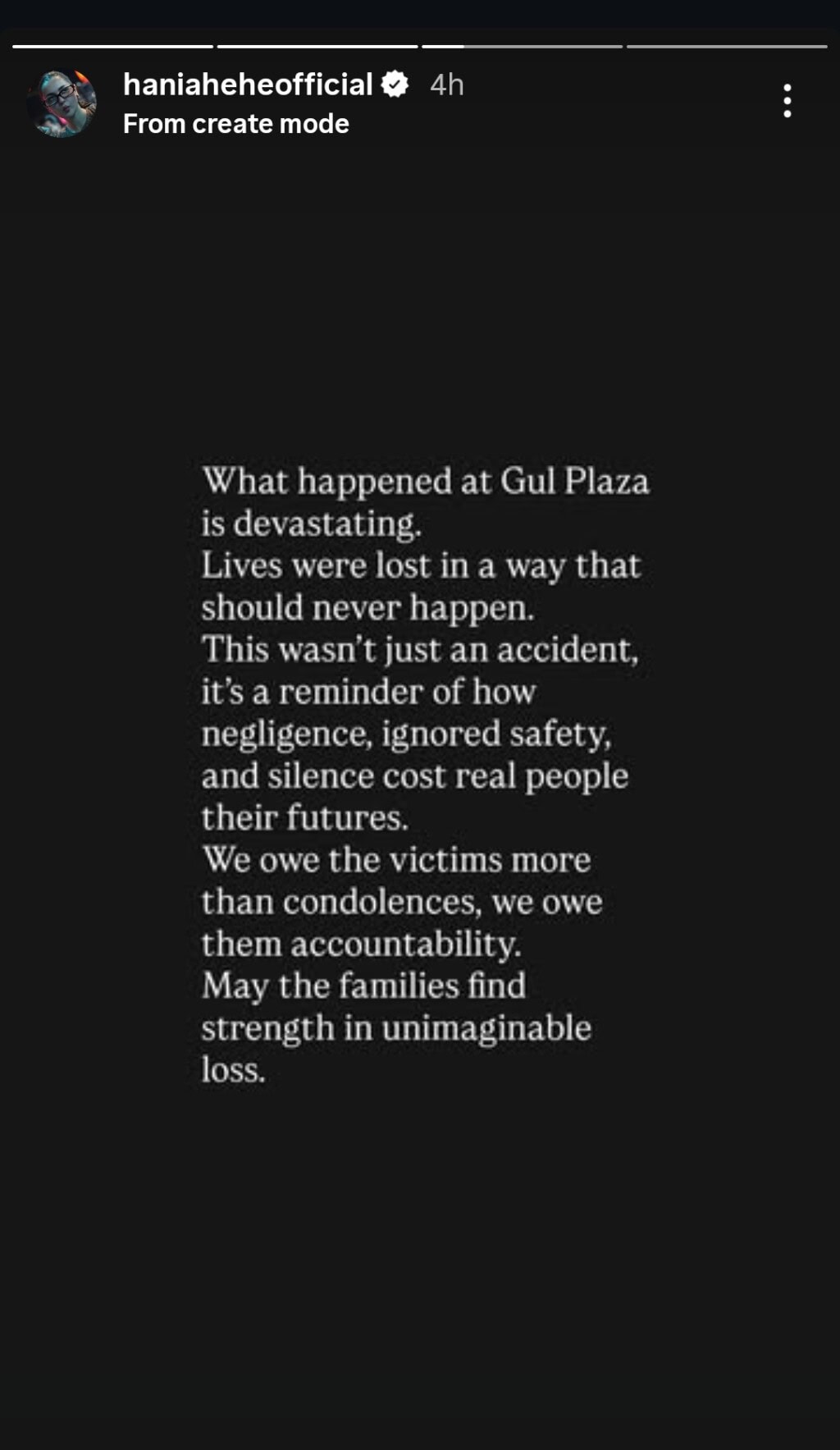 Gul Plaza Tragedy Shakes Celebrities and Public Across Pakistan