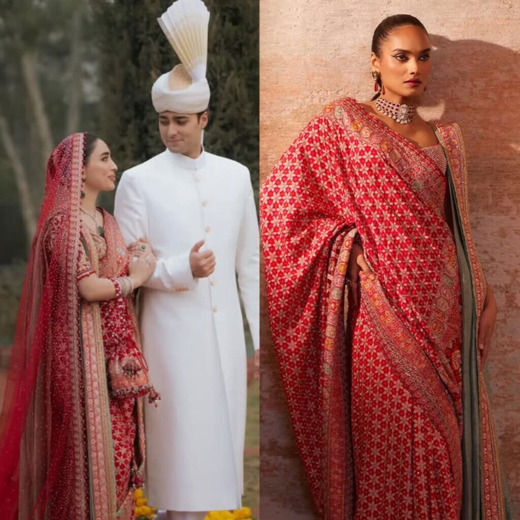 Junaid Safdar Wife Shanzay Ali Rohail Barat Outfit Details