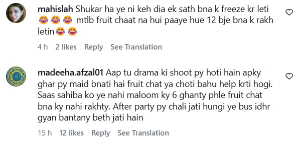 Saba Faisal Fruit Chaat Routine Stirs Debate