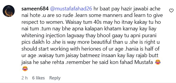 Fahad Mustafa’s Mocking Jibe At Atiqa Odho