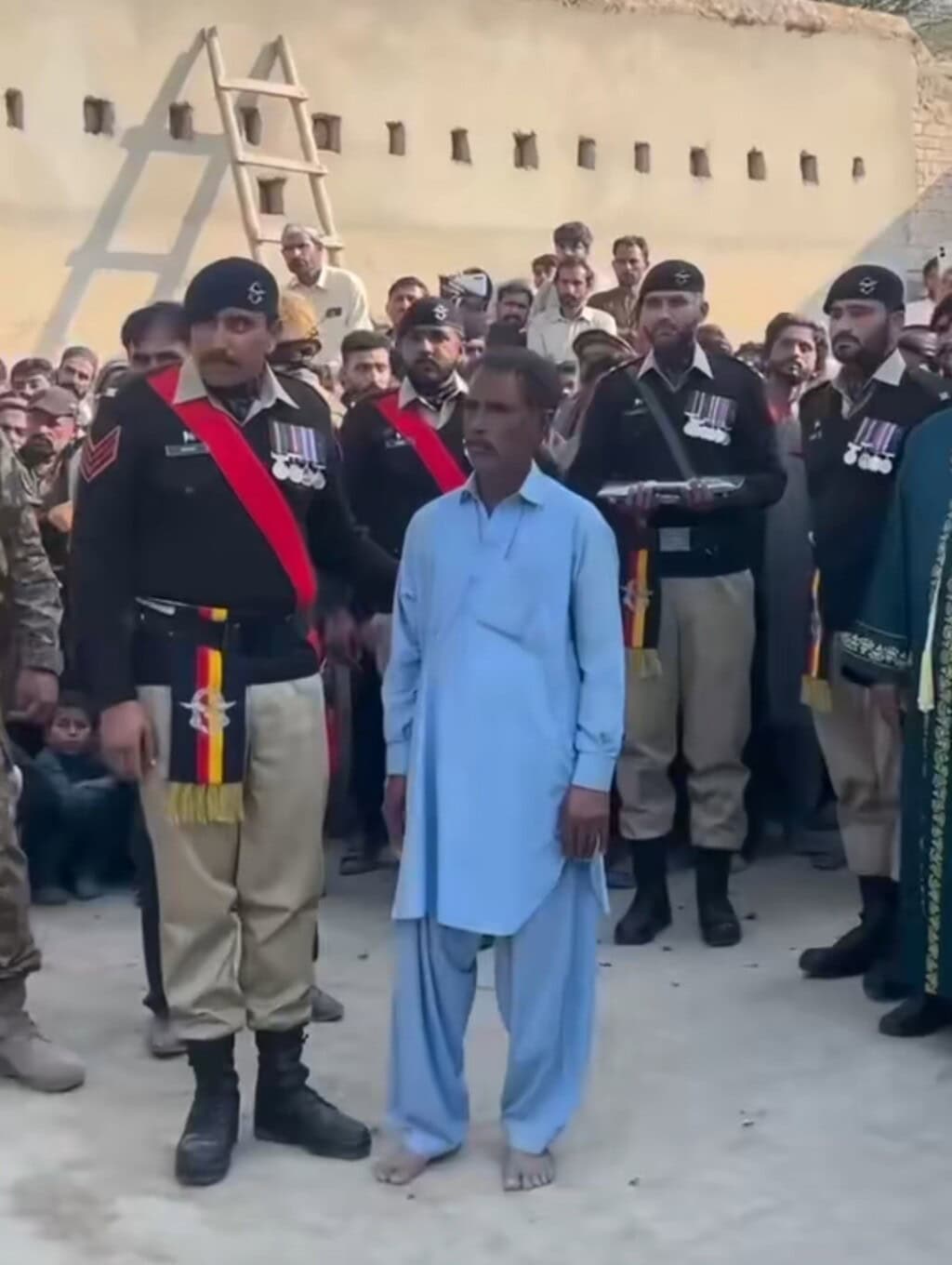 Heartbreaking Moment as Army Martyr’s Father Faints Receiving Son’s Belongings