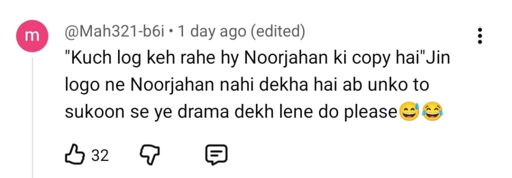 Geo TV’s New Drama Sara Aapi Compared to Noor Jahan