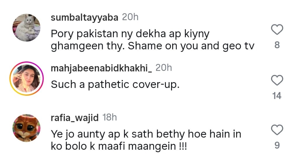 Geo Anchors Face Backlash Over Cover Up Amid Naeema Butt Issue