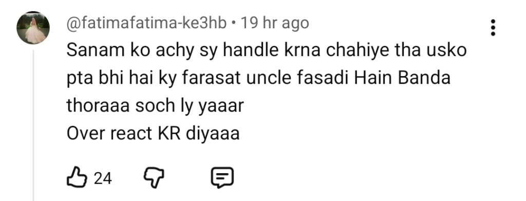 Sharpasand Episode 37 – Viewers React to Sanam Slapping Fida