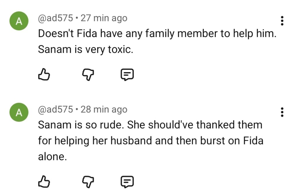 Sharpasand Episode 37 – Viewers React to Sanam Slapping Fida