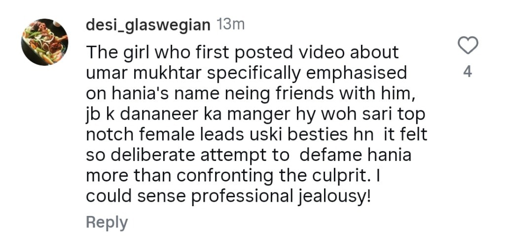 Hania Aamir Responds To Umar Mukhtar Link Controversy