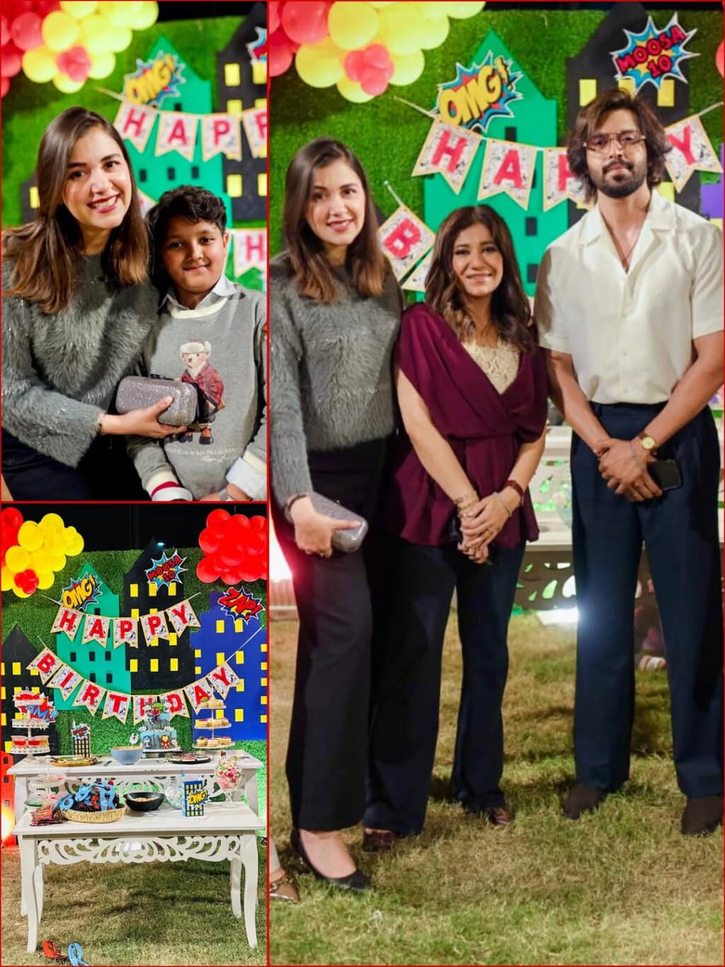 Fahad Mustafa Spotted With Wife Sana At Son’s Birthday