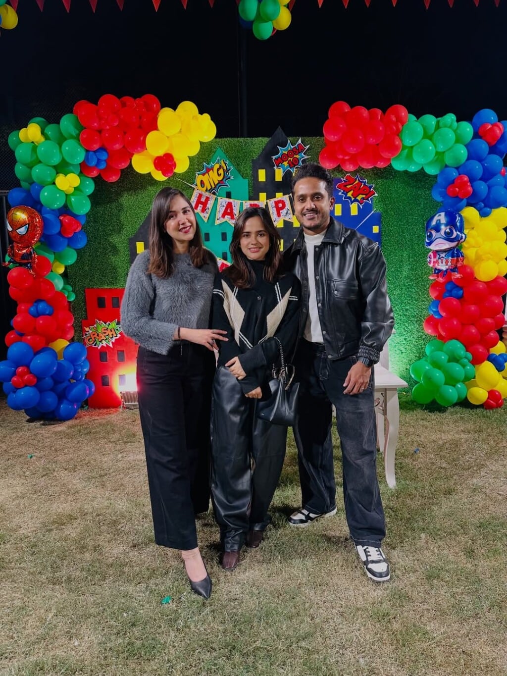 Fahad Mustafa Spotted With Wife Sana At Son’s Birthday