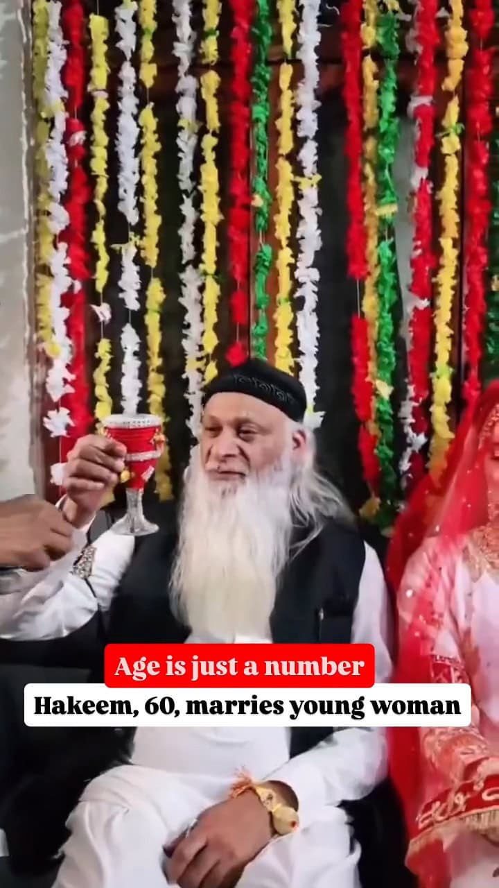 60 Year Old Hakim’s Love Marriage To Young Girl Goes Viral